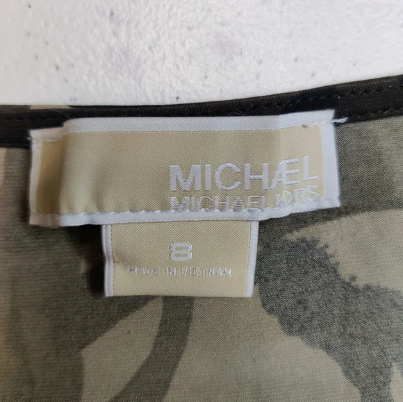 Michael Kors Camo Asymmetrical Dress Size 8 - Picture 4 of 4